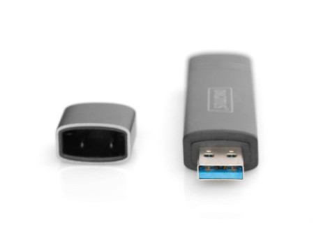 DIGITUS Hub à double lecteur de carte USB-C / USB3.0, OTG