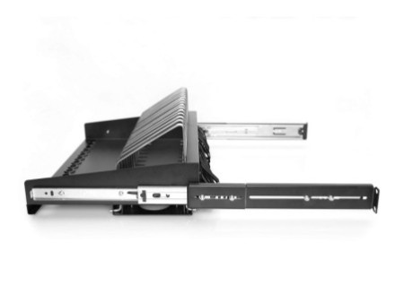 DIGITUS Tablette télescopique 19', noir (RAL 9005)