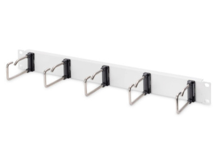 DIGITUS Panneau de rangement 19', 1U, 5 guide-câbles, gris
