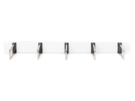 DIGITUS Panneau de rangement 19', 1U, 5 guide-câbles, gris
