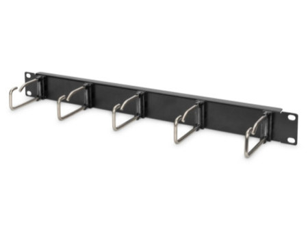 DIGITUS Panneau de rangement 19', 1U, 5 guide-cables, noir