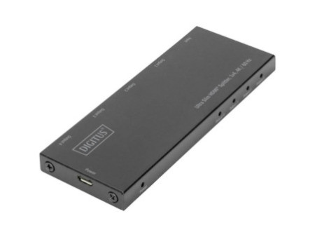 DIGITUS Répartiteur HDMI extra-plat, 1x4, 4K/60 Hz, noir