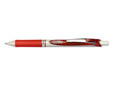 Pentel Stylo roller à encre gel EnerGel BL77 Eco, rouge