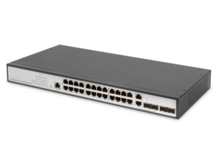 DIGITUS Switch Gigabit 19', Managed, 2 Uplinks, 24 ports