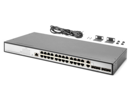 DIGITUS Switch Gigabit 19', Managed, 2 Uplinks, 24 ports