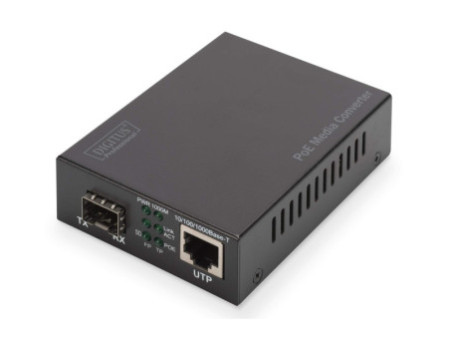 DIGITUS Convertisseur de médias Gigabit PoE, RJ45 / SFP, PSE