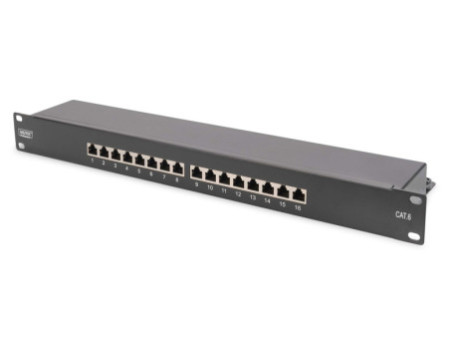 DIGITUS Panneau de brassage 19' Cat.6, classe E, 16 x RJ45