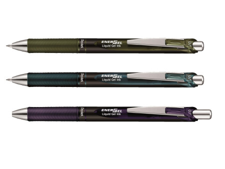 Pentel Stylo roller encre gel Energel BL77, bordeaux black