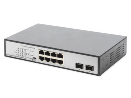 DIGITUS Switch Gigabit PoE 19', 8 ports, Unmanaged