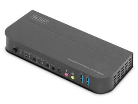 DIGITUS Commutateur KVM, 2 ports, 2x entrée DP, 1x sortie DP