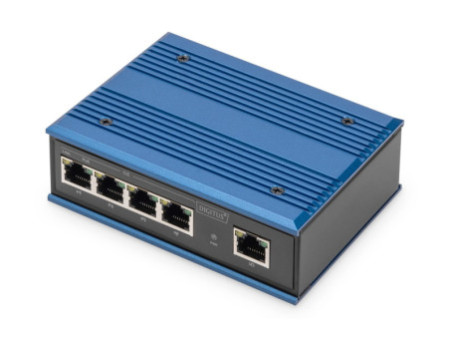 DIGITUS Commutateur Gigabit industriel PoE Switch, 4 ports