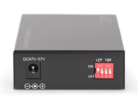 DIGITUS Convertisseur médias Gigabit PoE, RJ45 / SC, SM, PSE