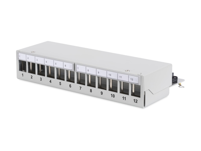 DIGITUS Panneau de brassage modulaire Desktop, 12 ports