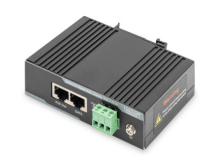 DIGITUS Injecteur industriel Gigabit PoE+ 802.3 af/at