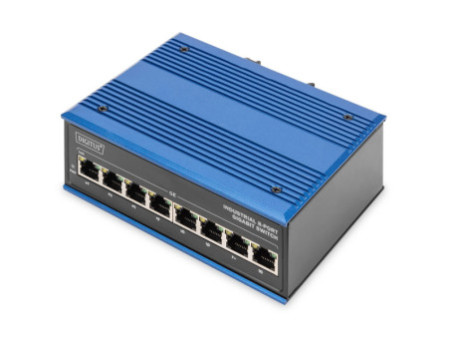 DIGITUS Commutateur industriel Gigabit, 8 ports, Unmanaged