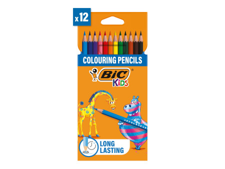 BIC KIDS Crayon de couleur Evolution ecolutions, étui de 12