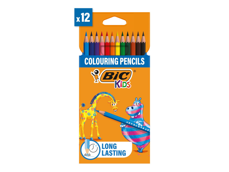 BIC KIDS Crayon de couleur Evolution ecolutions, étui de 12