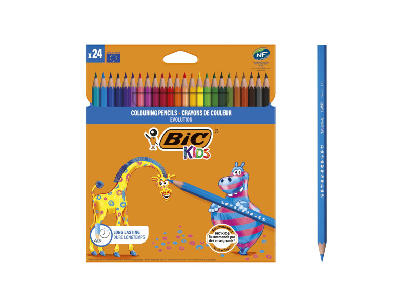 BIC KIDS Crayon de couleur Evolution ecolutions, étui en