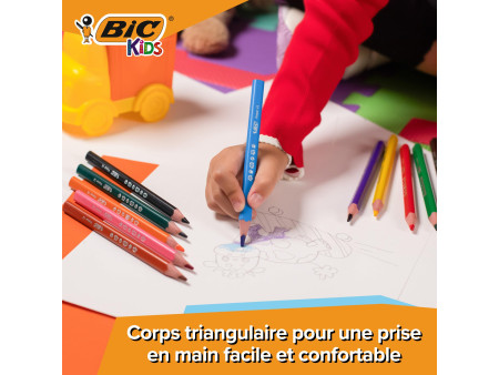 BIC KIDS Crayons de couleur triangulaires Evolution Triangle