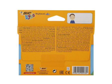 BIC Crayon de cire Plastidecor Triangle, étui de 12