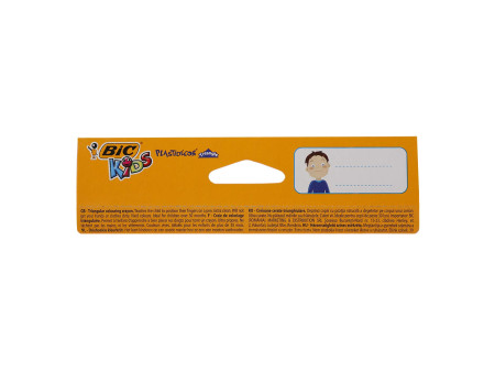 BIC Crayon de cire Plastidecor Triangle, étui de 12