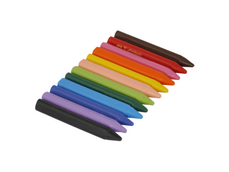 BIC Crayon de cire Plastidecor Triangle, étui de 12