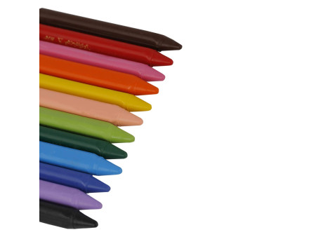 BIC Crayon de cire Plastidecor Triangle, étui de 12