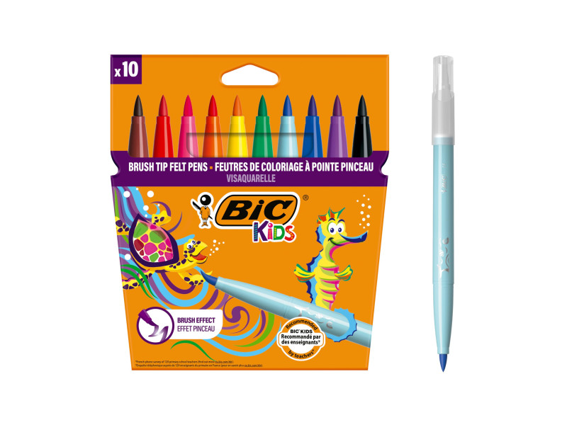 BIC KIDS Feutre Visaquarelle, étui en carton de 10