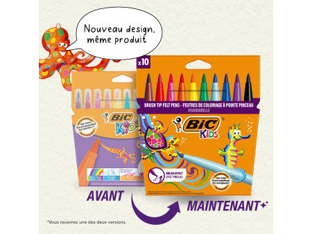 BIC KIDS Feutre Visaquarelle, étui en carton de 10