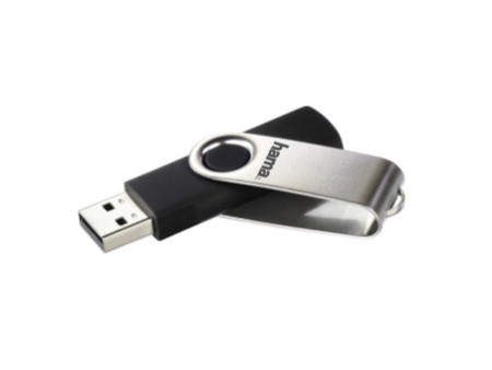 hama Clé USB 2.0 'Rotate', 128 GB, noir/argent