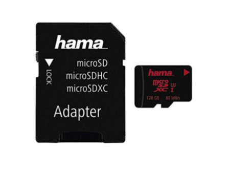 hama Carte mémoire Micro SecureDigital HC, Classe 3, 128 Go