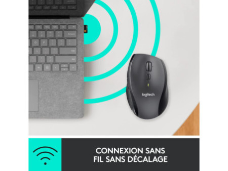 Logitech Souris laser M705 Marathon, sans fil, anthracite