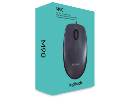 Logitech Souris optique M90, avec câble de connexion, noir