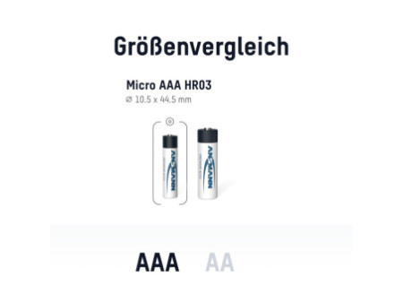 ANSMANN Pile rechargeable NiMH maxE, Micro (AAA), 800 mAh