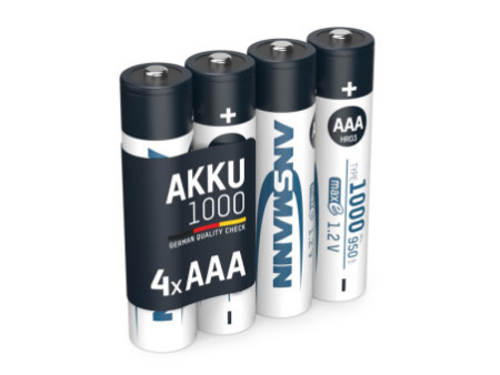 ANSMANN Pile rechargeable NiMH Premium, Micro AAA, 1.000 mAh