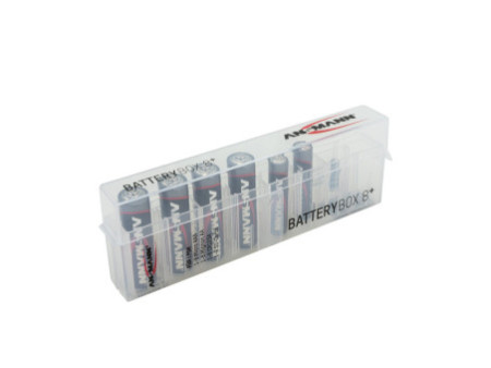 ANSMANN Boîte à piles à 8 compartiments, boîte de rangement