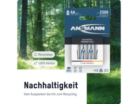 ANSMANN Pile rechargeable NiMH Premium, Mignon AA, 2.700 mAh