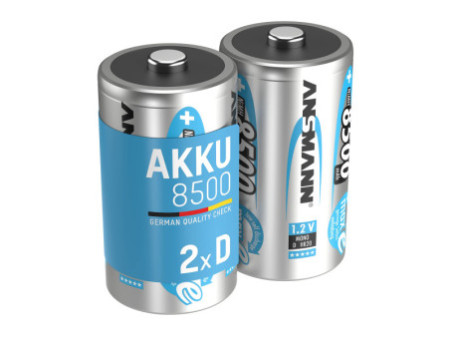 ANSMANN Pile rechargeable NiMH maxE, Mono (D), 8.500 mAh
