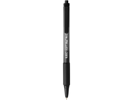 BIC Stylo à bille rétractable Soft Feel Clic grip, noir