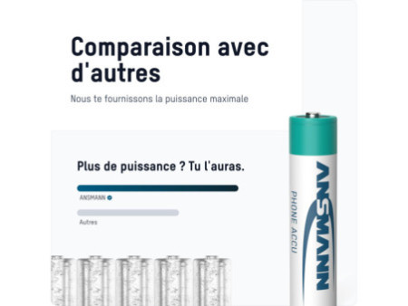 ANSMANN NiMH maxE DECT blue, Micro AAA, 800 mAh, blister 2