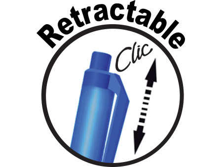 BIC Stylo à bille rétractable Soft Feel Clic grip, noir