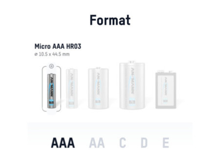 ANSMANN Pile rechargeable NiMH Premium, Micro AAA, 1.100 mAh