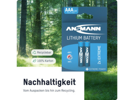 ANSMANN EXTREME LITHIUM Micro AAA (FR03), 1,5V, blister de 2
