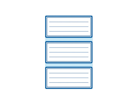 herlitz Etiquettes pour livres, blanc avec cadre bleu