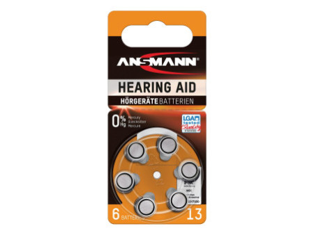 ANSMANN Pile bouton zinc-air 13 (PR-48), blister de 6