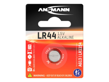 ANSMANN Pile bouton alcaline 'LR44', 1,5 Volt (V13GA)