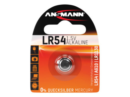 ANSMANN Pile bouton alcaline 'LR54', 1,5 Volt (V10GA)
