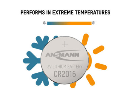 ANSMANN Pile bouton au lithium 'CR2016', 3,0 Volt, blister