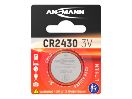 ANSMANN Pile bouton au lithium 'CR2430', 3,0 Volt, blister