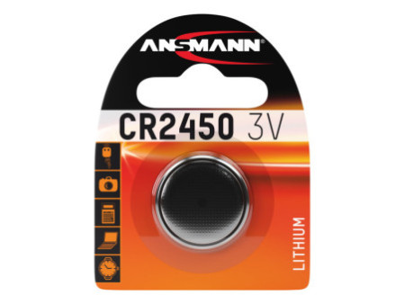 ANSMANN Pile bouton au lithium 'CR2450', 3,0 Volt, blister